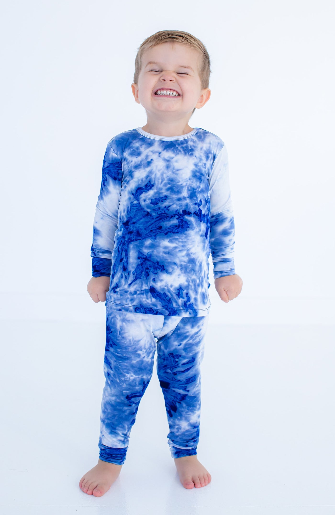 sapphire tie-dye 2-piece pajamas