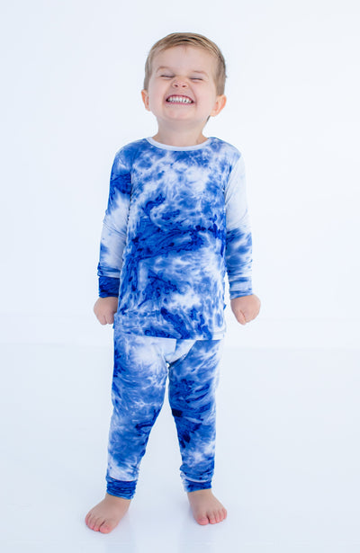 Sapphire Tie-Dye 2-Piece Pajamas