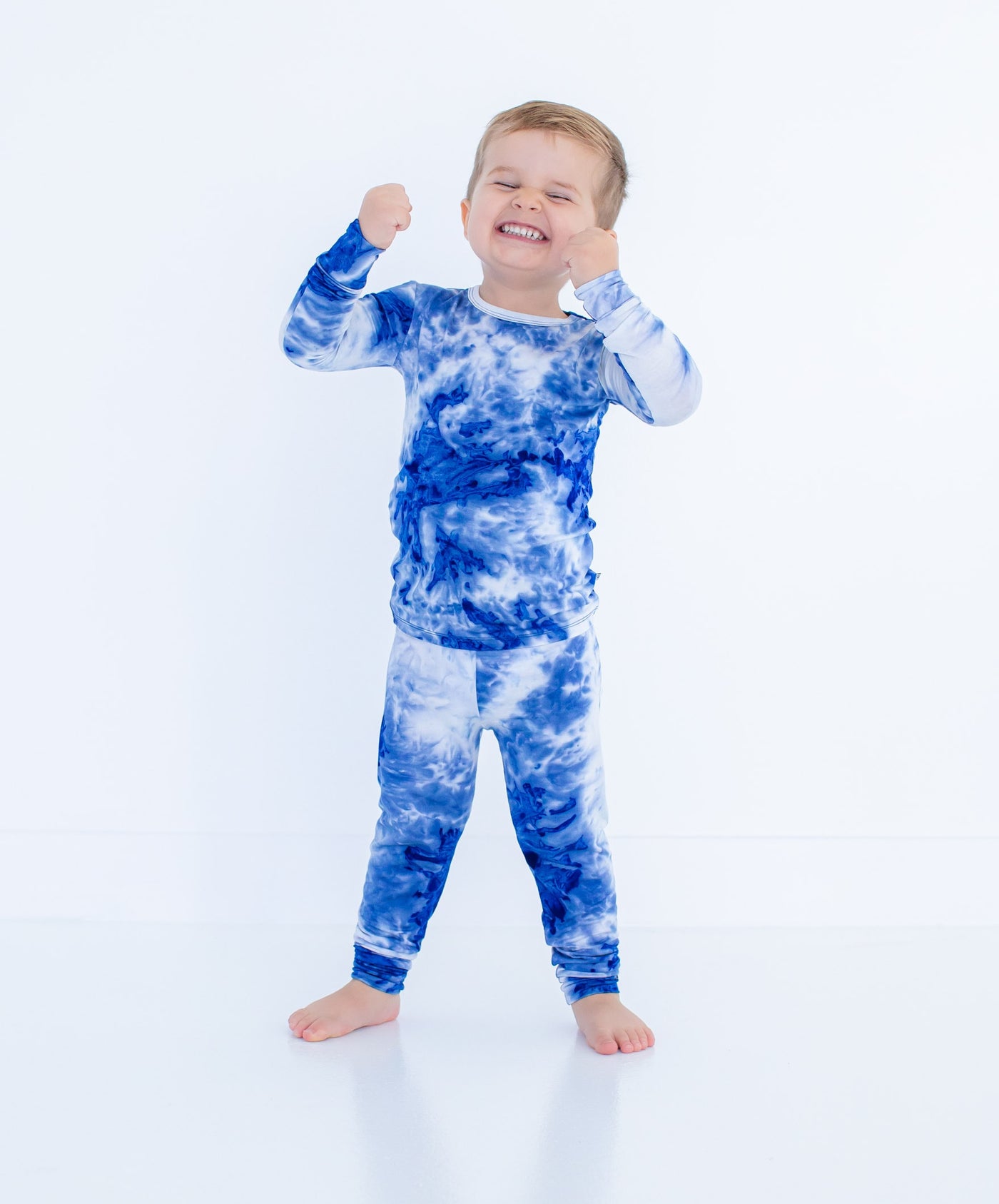 sapphire tie-dye 2-piece pajamas