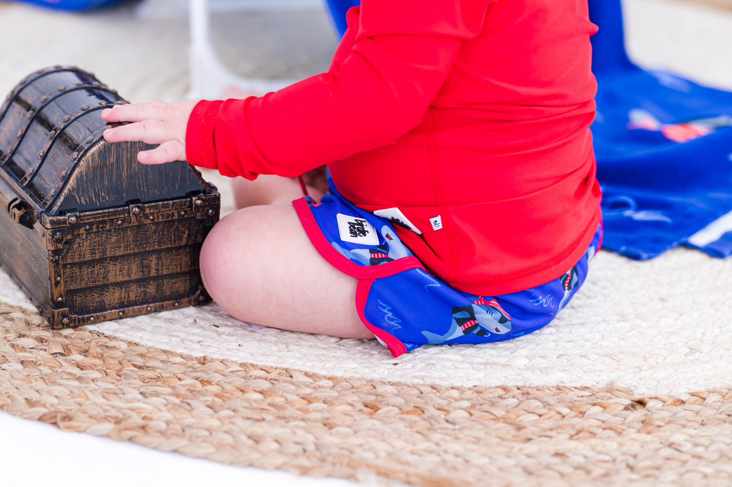 Child wearing Sebastian Swim Shorties