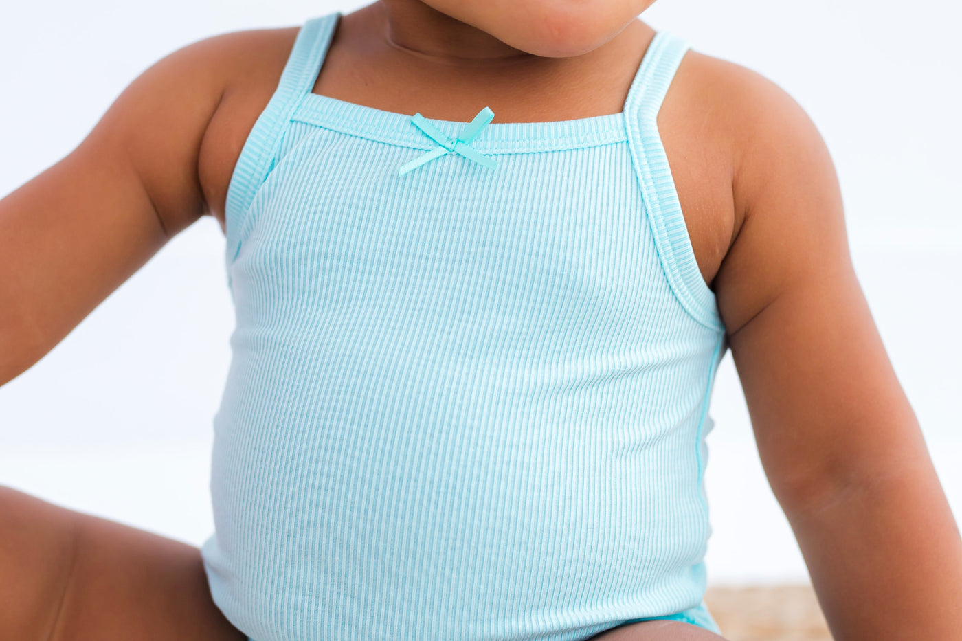 aqua ribbed bodysuit tank