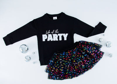 life of the party sequin crewneck sweatshirt