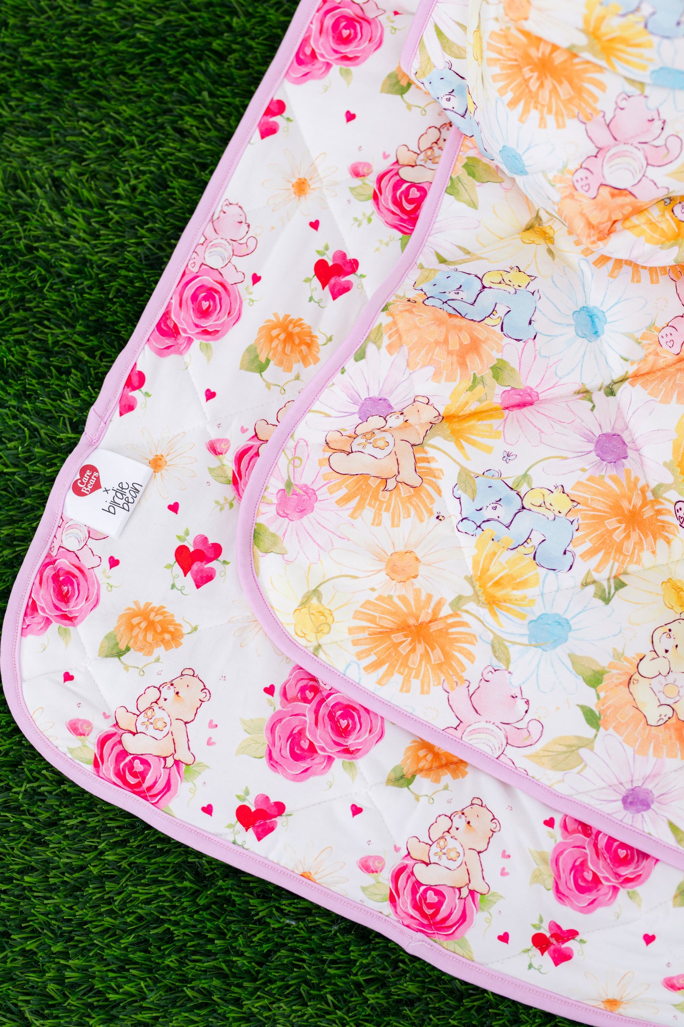 Care Bears Baby™ spring flowers/blooms toddler birdie quilt