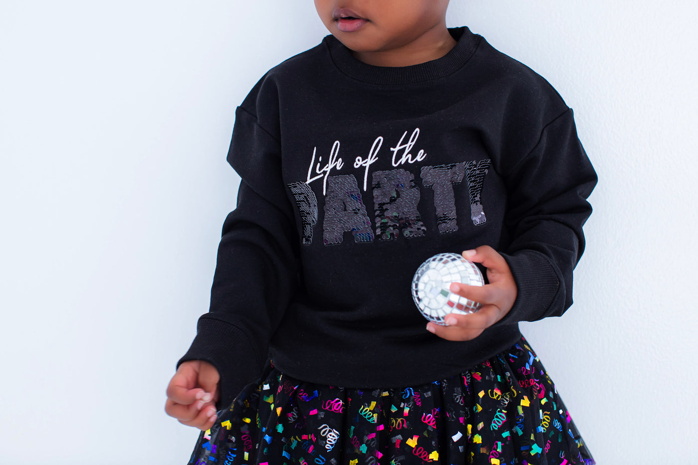 life of the party sequin crewneck sweatshirt