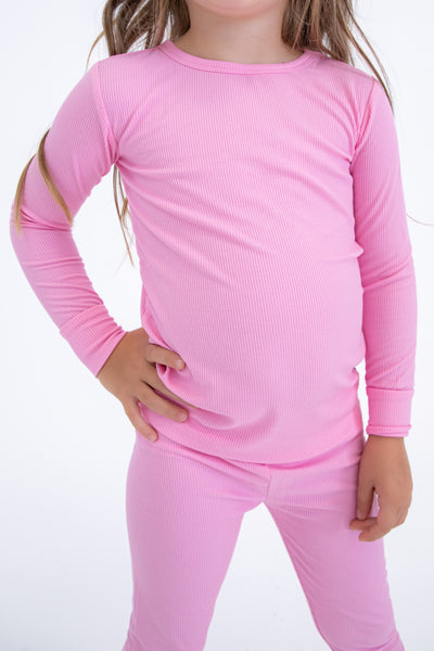 prism ribbed 2-piece pajamas