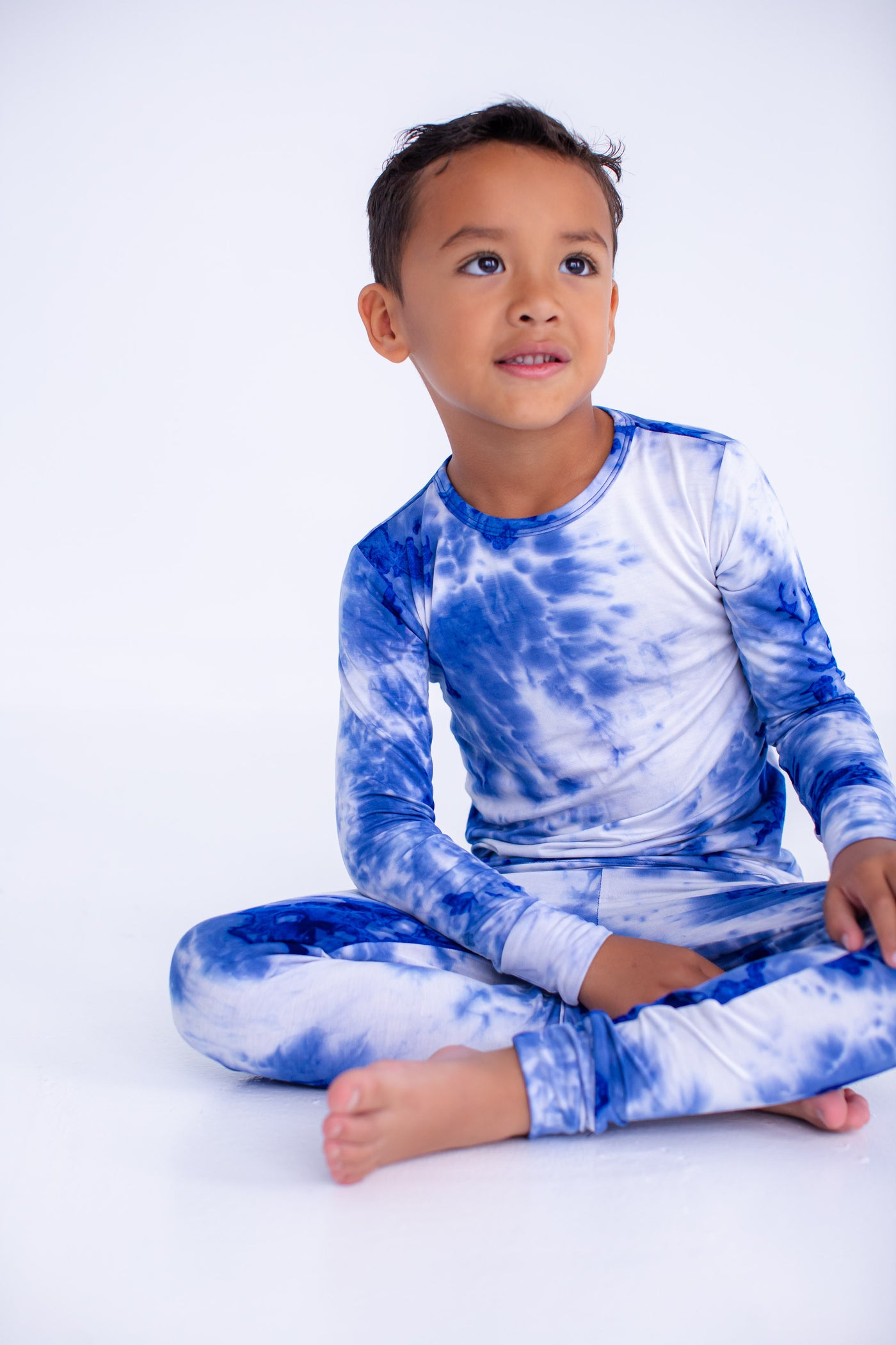 sapphire tie-dye 2-piece pajamas