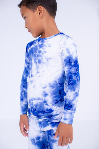 sapphire tie-dye 2-piece pajamas