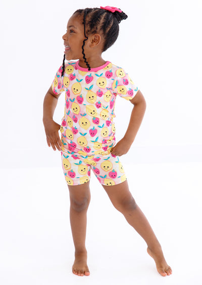 summer 2-piece pajamas : WITH FACES