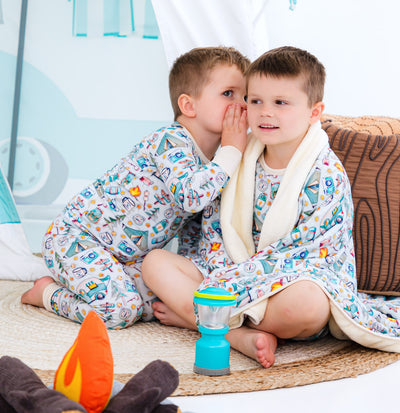 wilder- blue 2-piece pajamas: SHORT