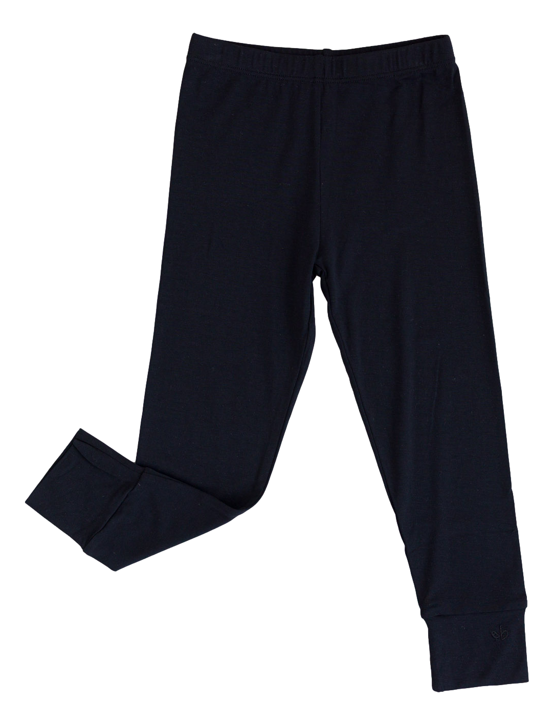 Comfortable bamboo viscose leggings for kids in jet black