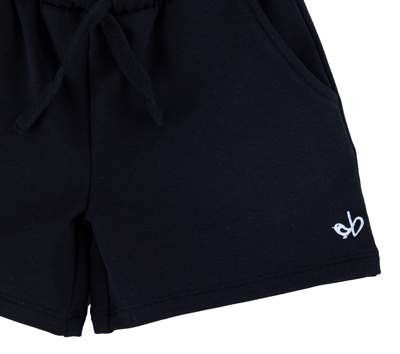 jet black bamboo/cotton shorts