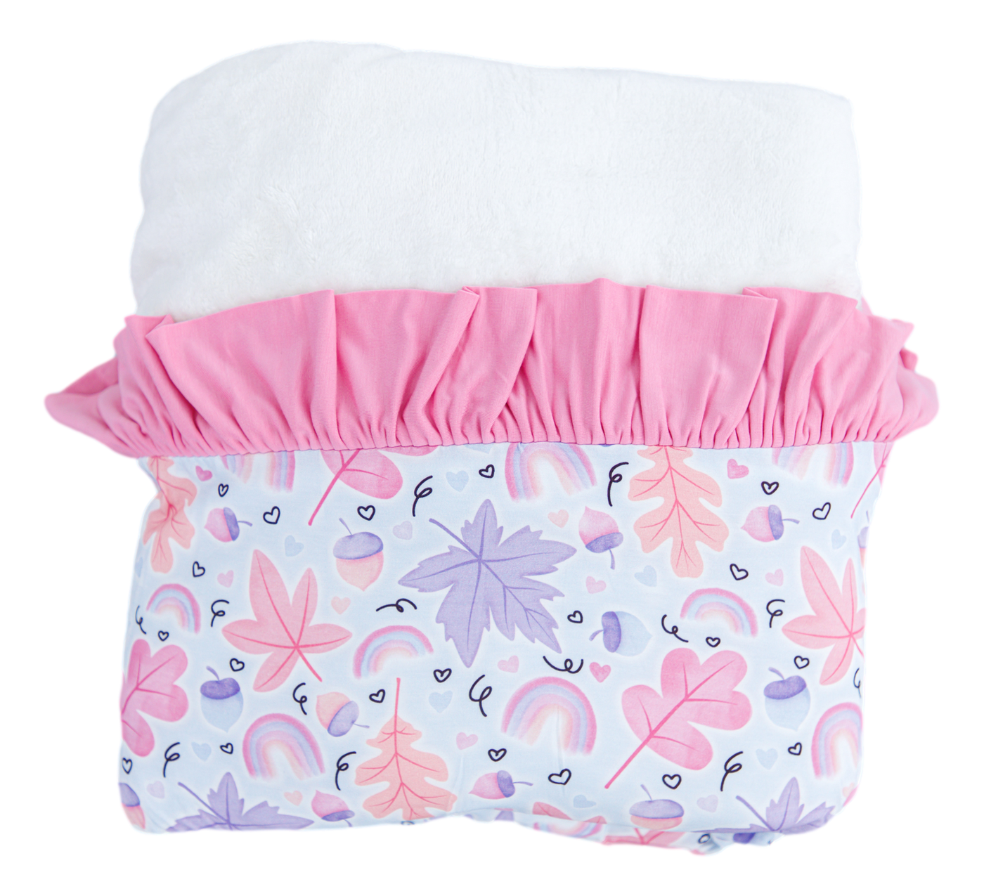 laurel ruffle plush birdie blanket: TODDLER