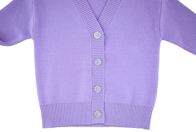 lavender knit cardigan