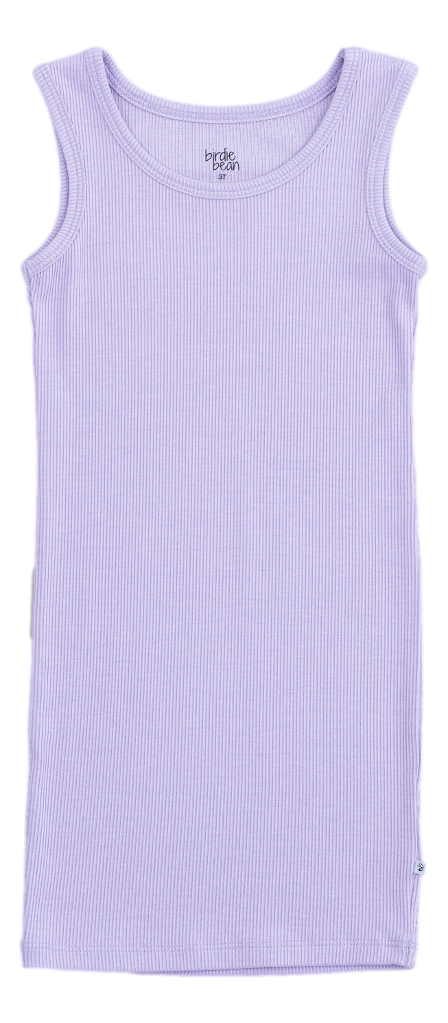 Lavender Ribbed Tank Dress