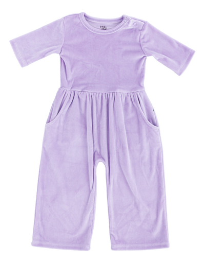 Lavender Velvet Leggy Jumpsuit