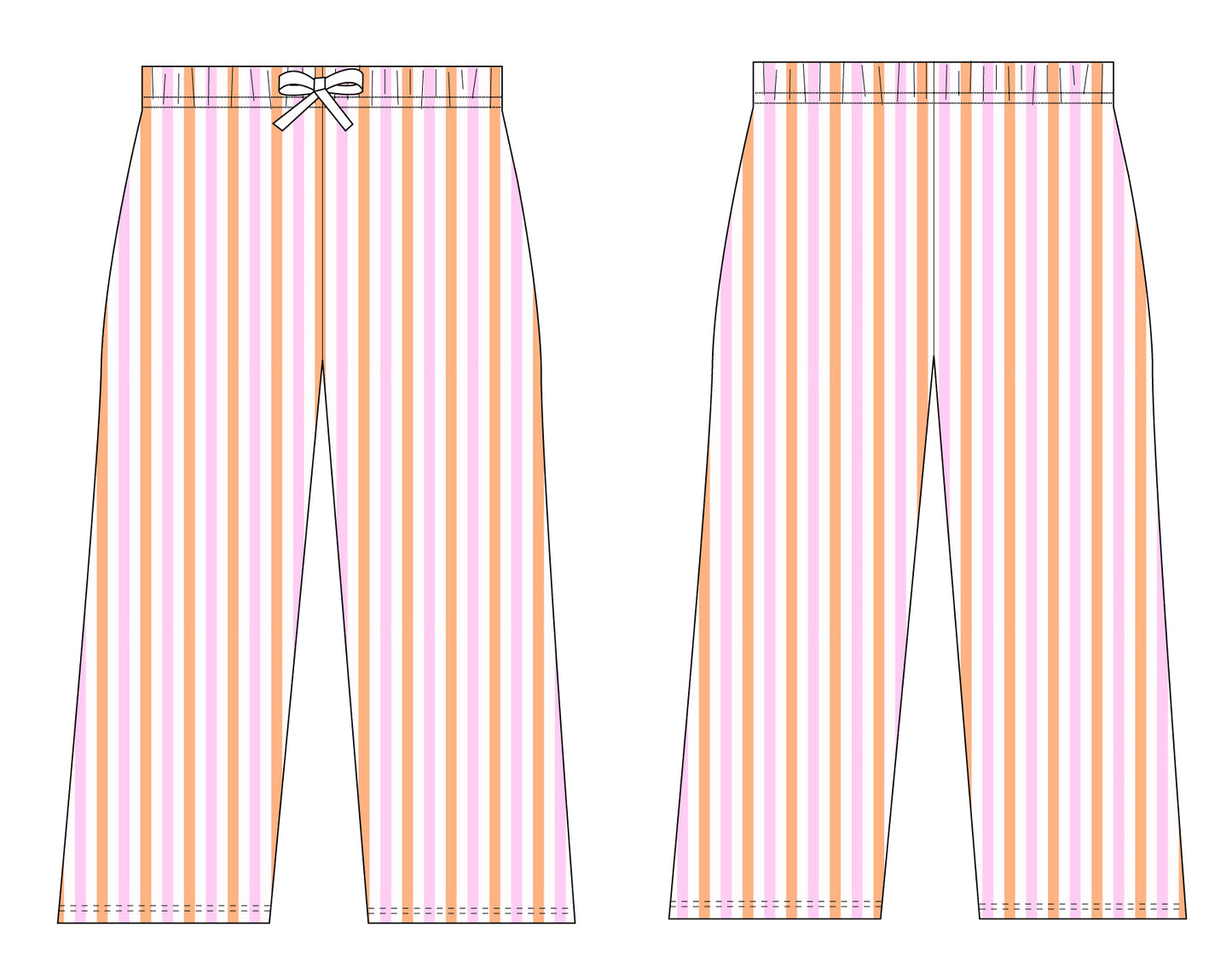 PRE ORDER: Pink/Orange Stripe Sweatpants