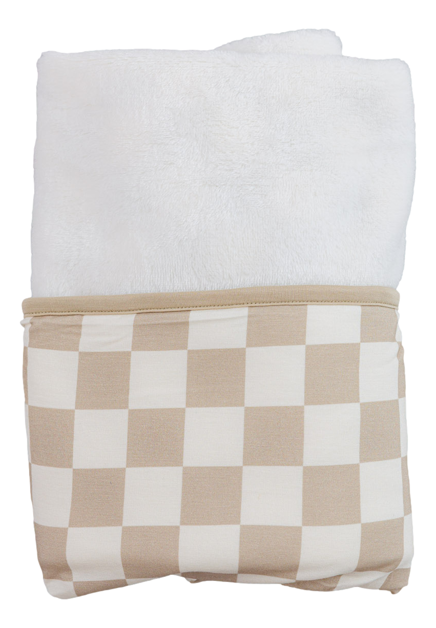 Oat Check Plush Birdie Blanket- STROLLER