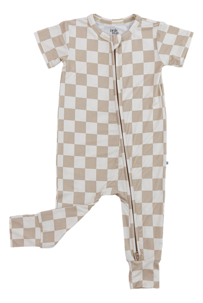 Oat Check Zip Romper