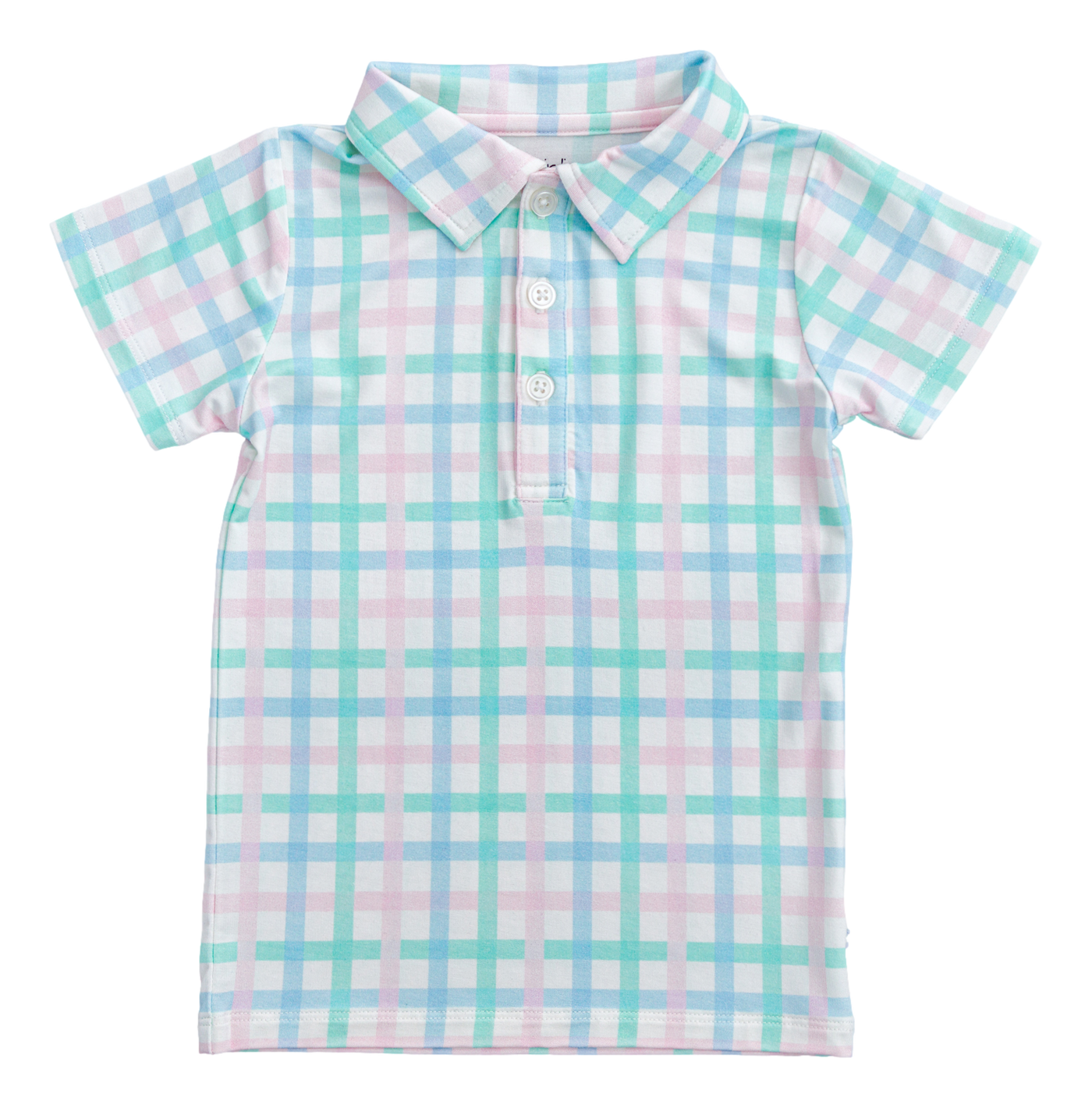 Pastel Gingham Polo Shirt