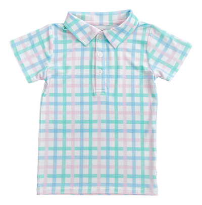 Pastel Gingham Polo Shirt