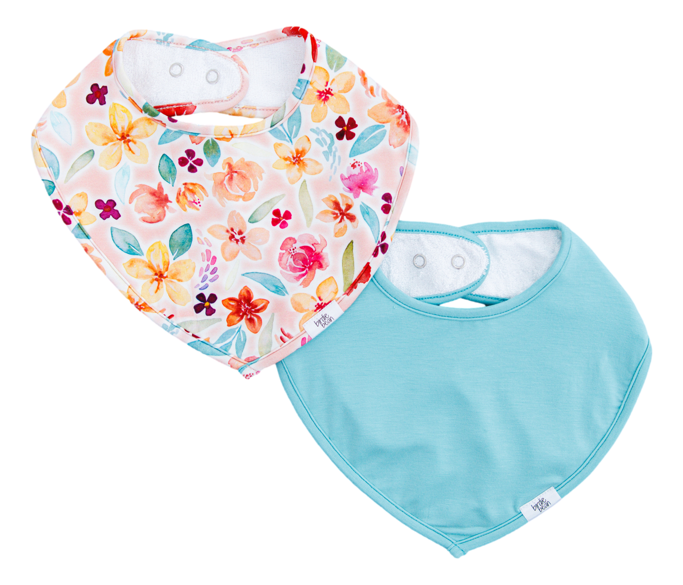 pearl and moss bandana bib set