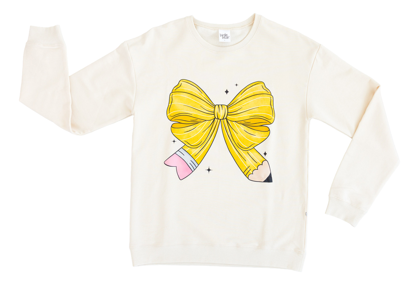 Pencil Bow Crewneck Sweatshirt- ADULT