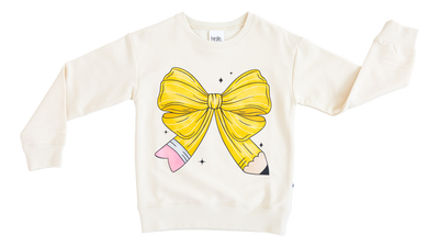 Pencil Bow Crewneck Sweatshirt