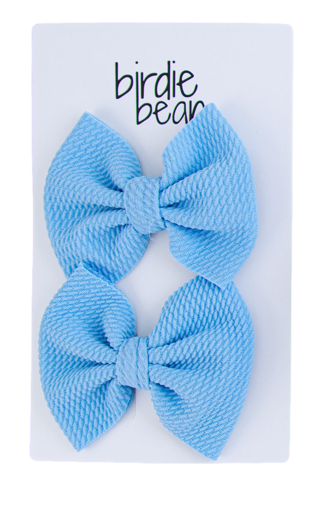 periwinkle clippy bow set