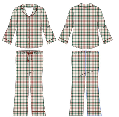 Classic Christmas Plaid Women's Lounge Set