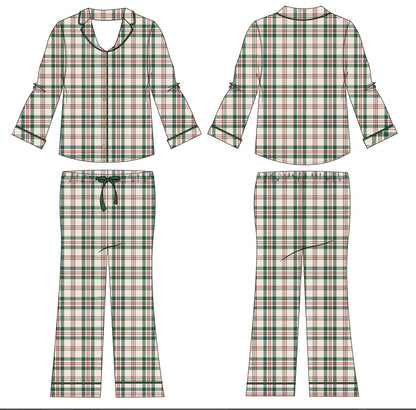 PRE-ORDER: Classic Christmas Plaid Bamboo Set