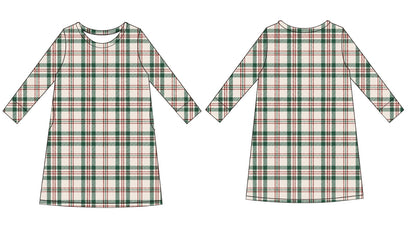 PRE-ORDER: Classic Christmas Plaid Bamboo Gown