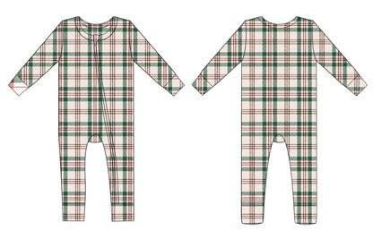PRE- ORDER: Classic Christmas Plaid Convertible Romper