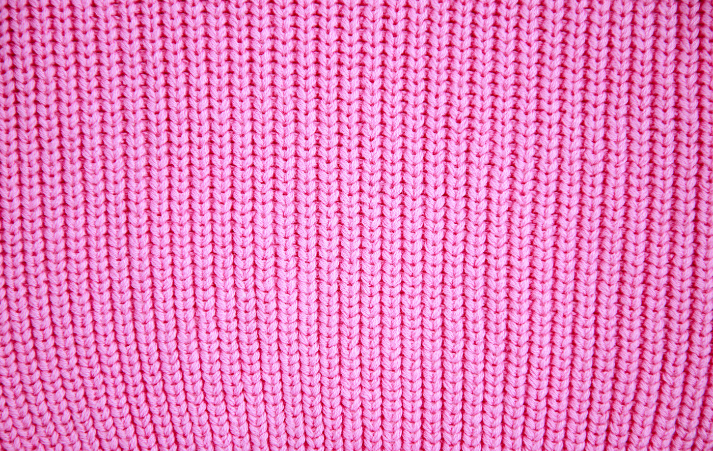 pink 'love' chunky knit sweater