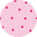 Pinstripe Pink Hearts
