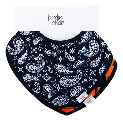 paisley and plaid bandana bib set