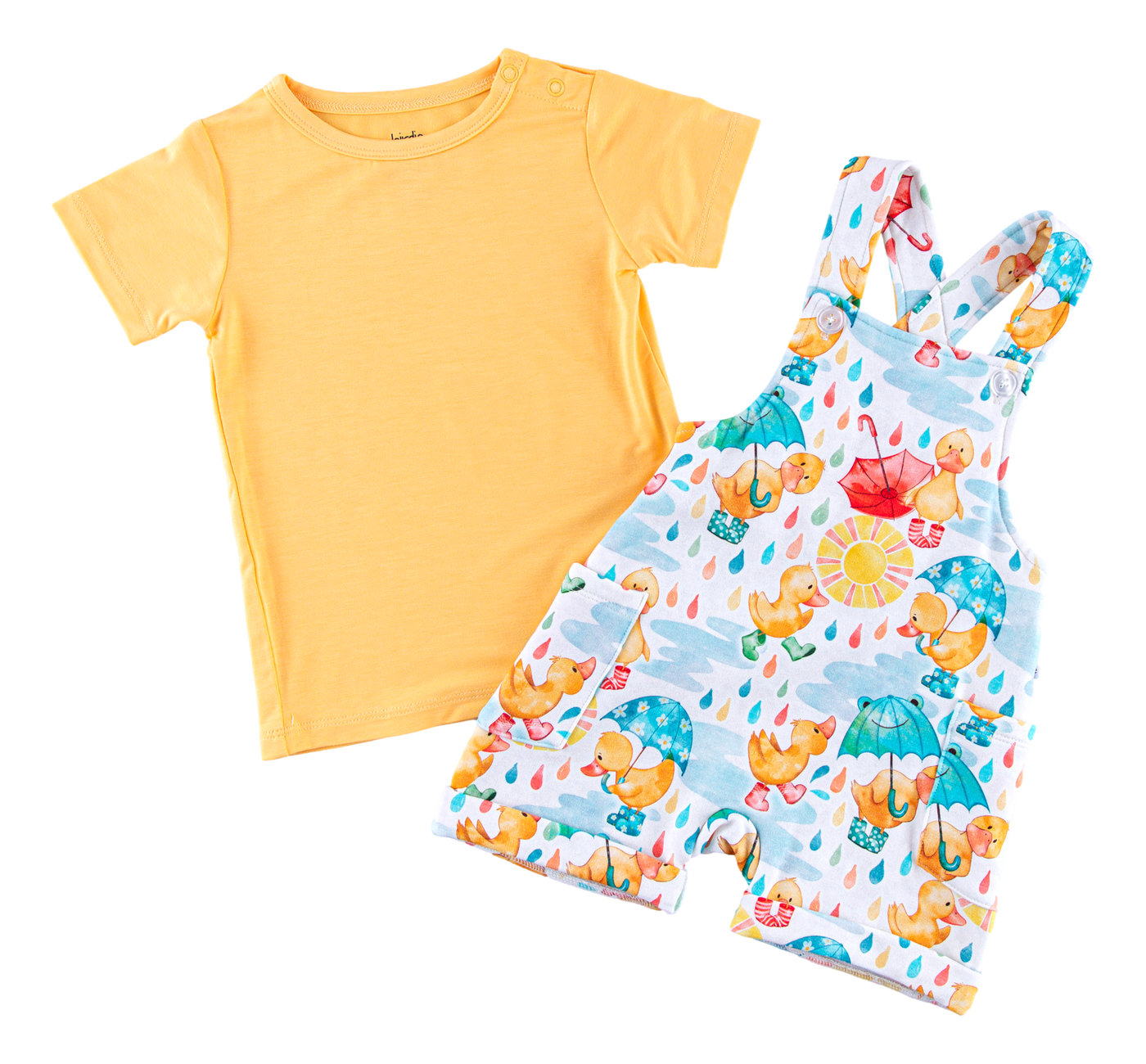 puddles terry overall set