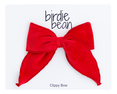 red velvet clippy bow