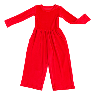 Red Velvet Leggy Jumpsuit