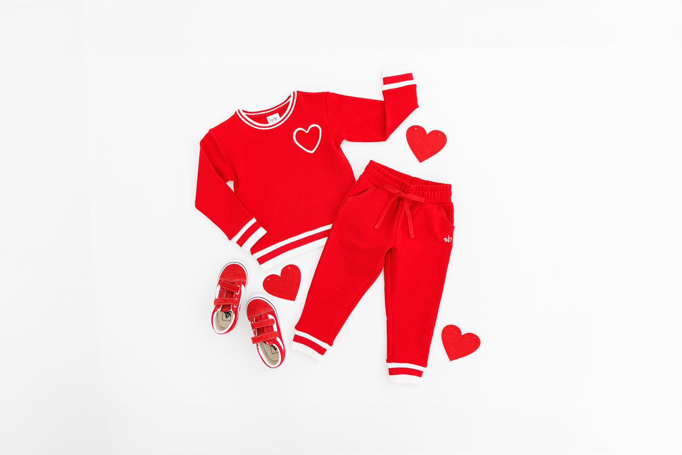 Red Varsity Jogger Set