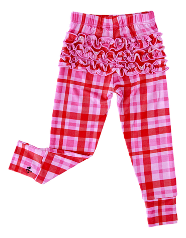 Pink/Red Plaid Leggings