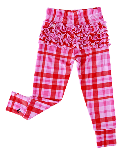 Pink/Red Plaid Leggings