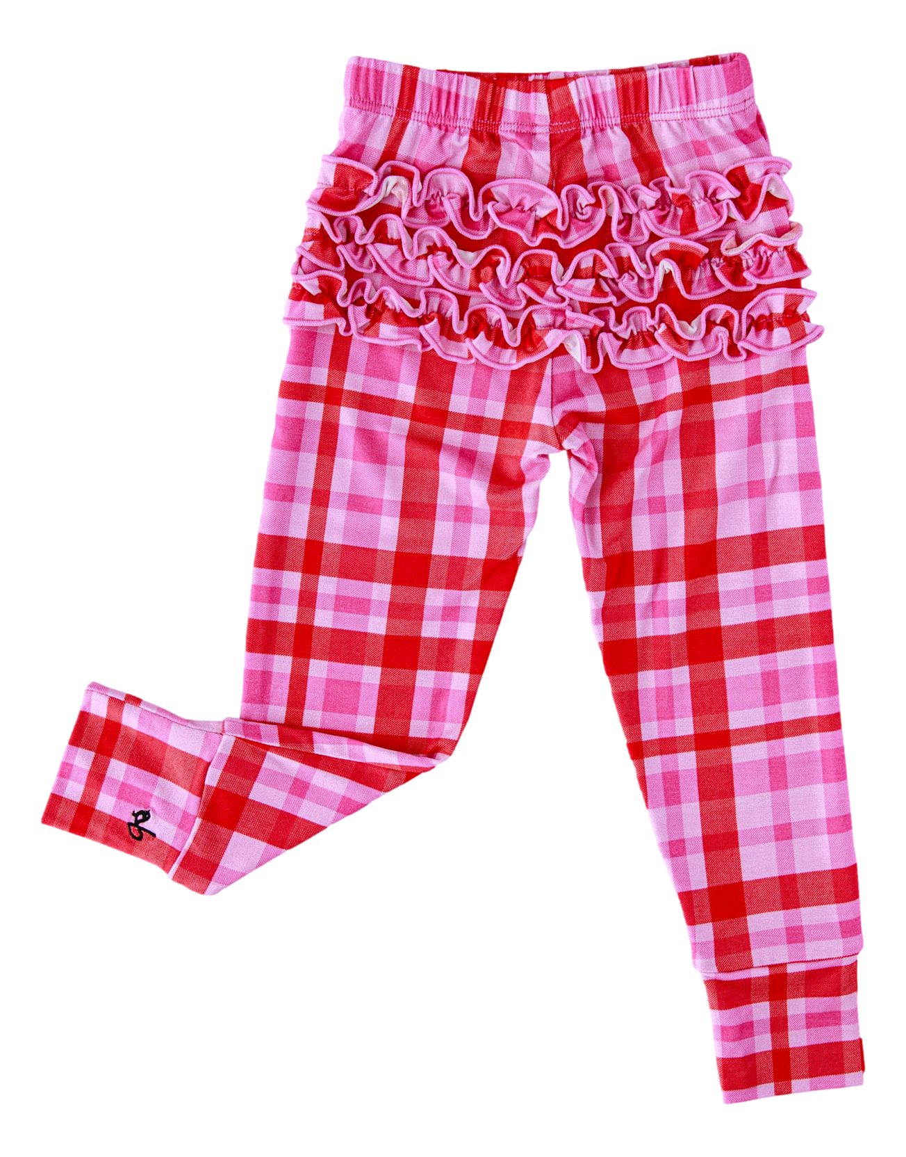 pink/red plaid leggings