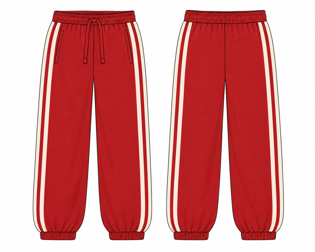 Retro Crimson Sweatpants
