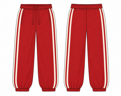 Retro Crimson Sweatpants