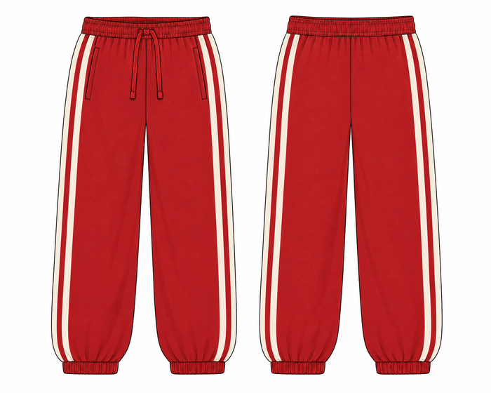 Retro Crimson Sweatpants