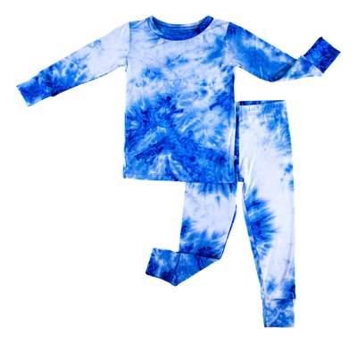 sapphire tie-dye 2-piece pajamas