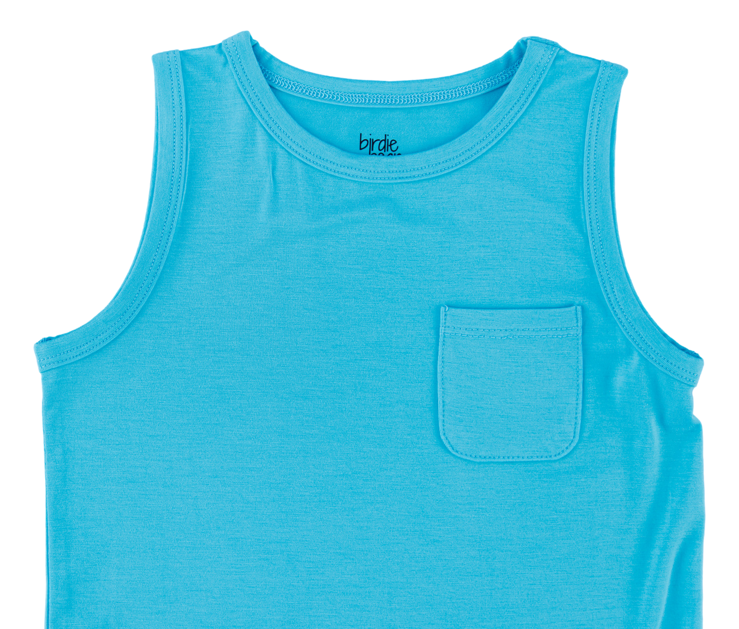 Close-up of Scuba Pocket Tank showing smooth bamboo material and pocket detail