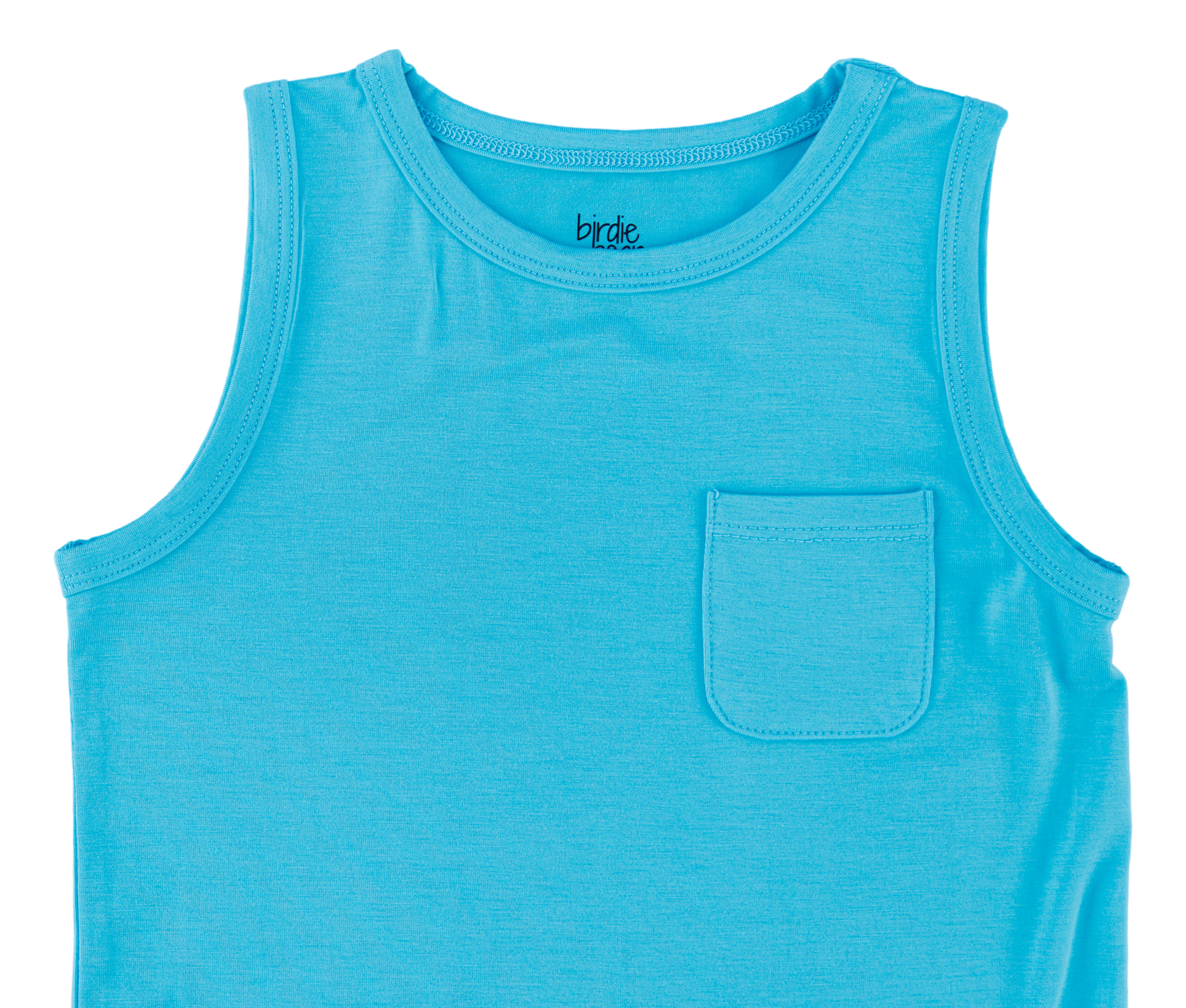 Close-up of Scuba Pocket Tank showing smooth bamboo material and pocket detail