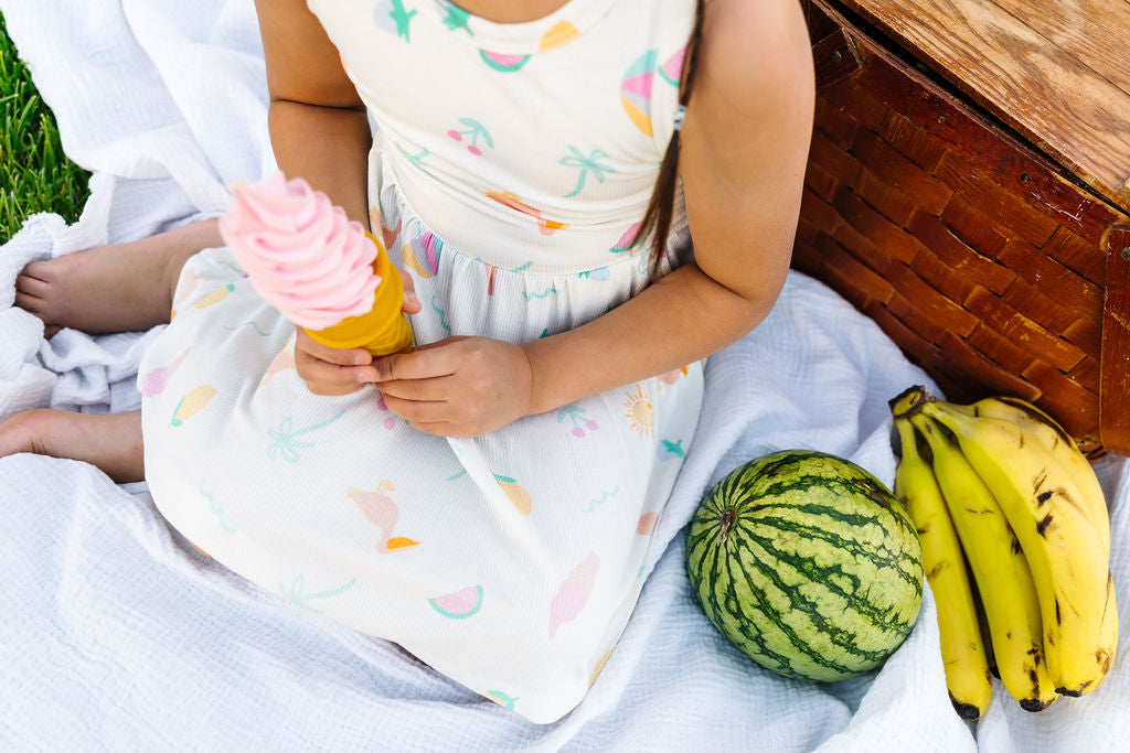 Summer Vibes Ribbed Bamboo Dress