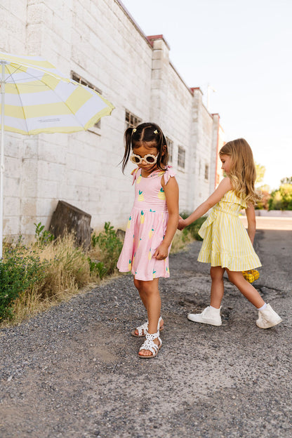 Lemonade Stripes Linen Dress
